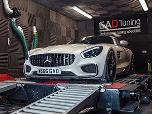 Gad Tuning's very own Mercedes AMG GTS being tuned on our rolling road in essex. Stage 1 stage 2 stage 3 tuning