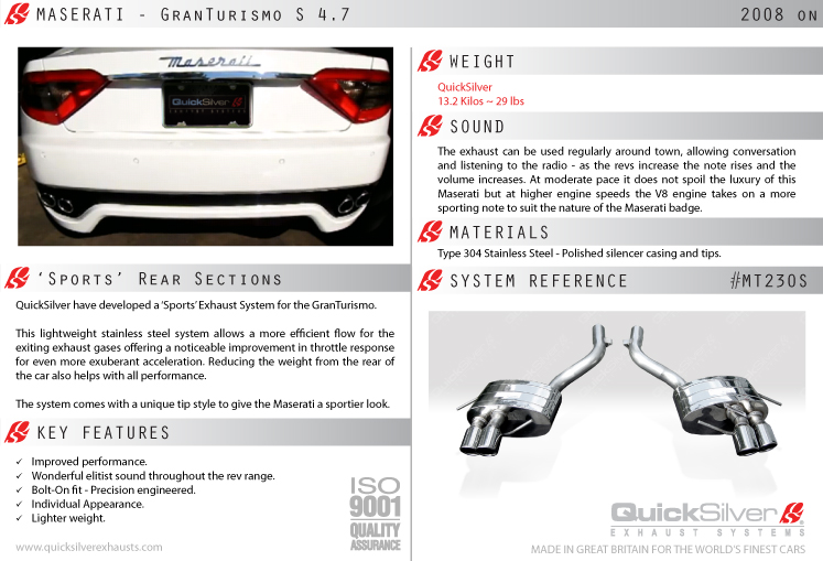 Quicksilver Maserati GranTurismo S Sports from GAD Tuning